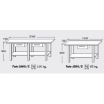Stół warsztatowy Farin-1500 typ prosty