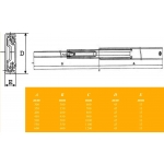 Prowadnica kulkowa,L=300<700mm, < 45 kg