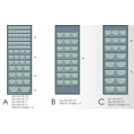 Szafa otwarta z 144 pojemnikami AR100/27A